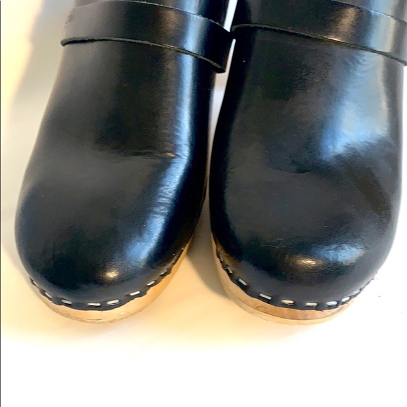 Maguba Stockholm Black Size 40 Clogs EUC W Light Unvarnished Alder Wood … - Picture 11 of 13